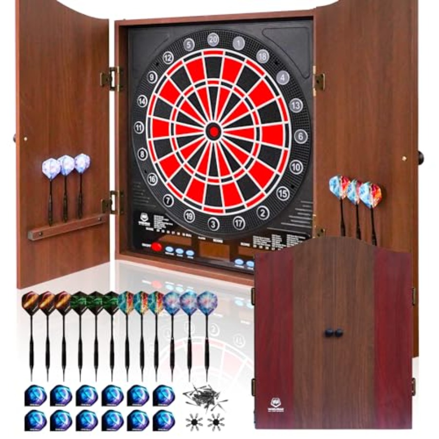 Electronic Dartboard Cabinet - Electronic Dart Board LED Electric Digital