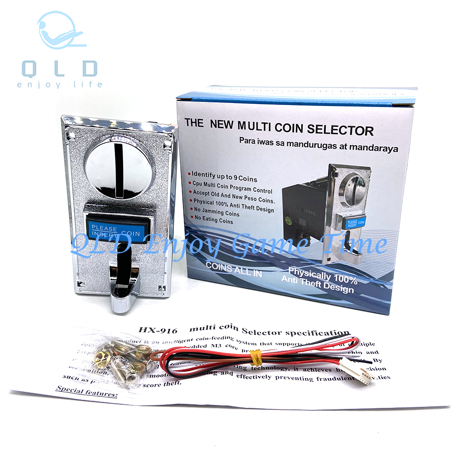Arcade Game Vending Machine - 9-Type Multi Coin Acceptor 616 Wallet