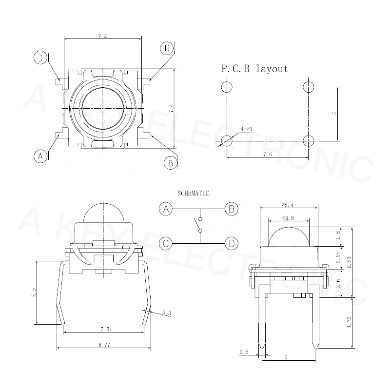 20PCS TS-F007 Touch 4-pin vert - Pinball Machine 리뷰 및 가격