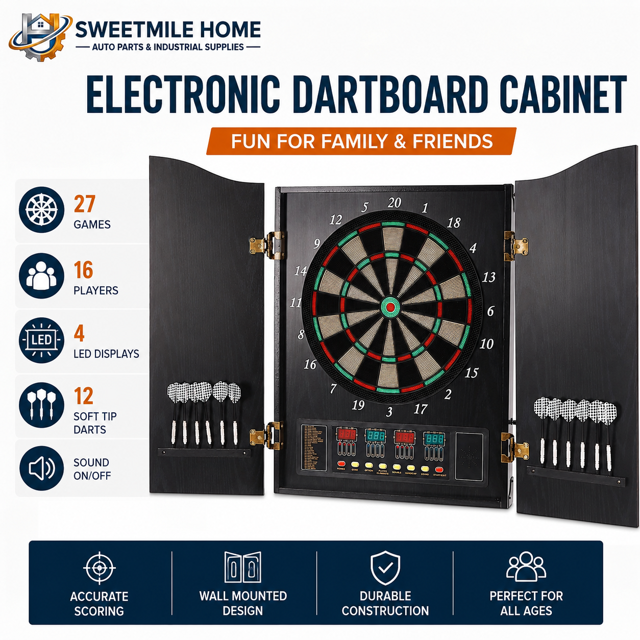 Wall Mounted Electronic Dartbo - Electronic Dartboard Cabinet 리뷰 및 가격